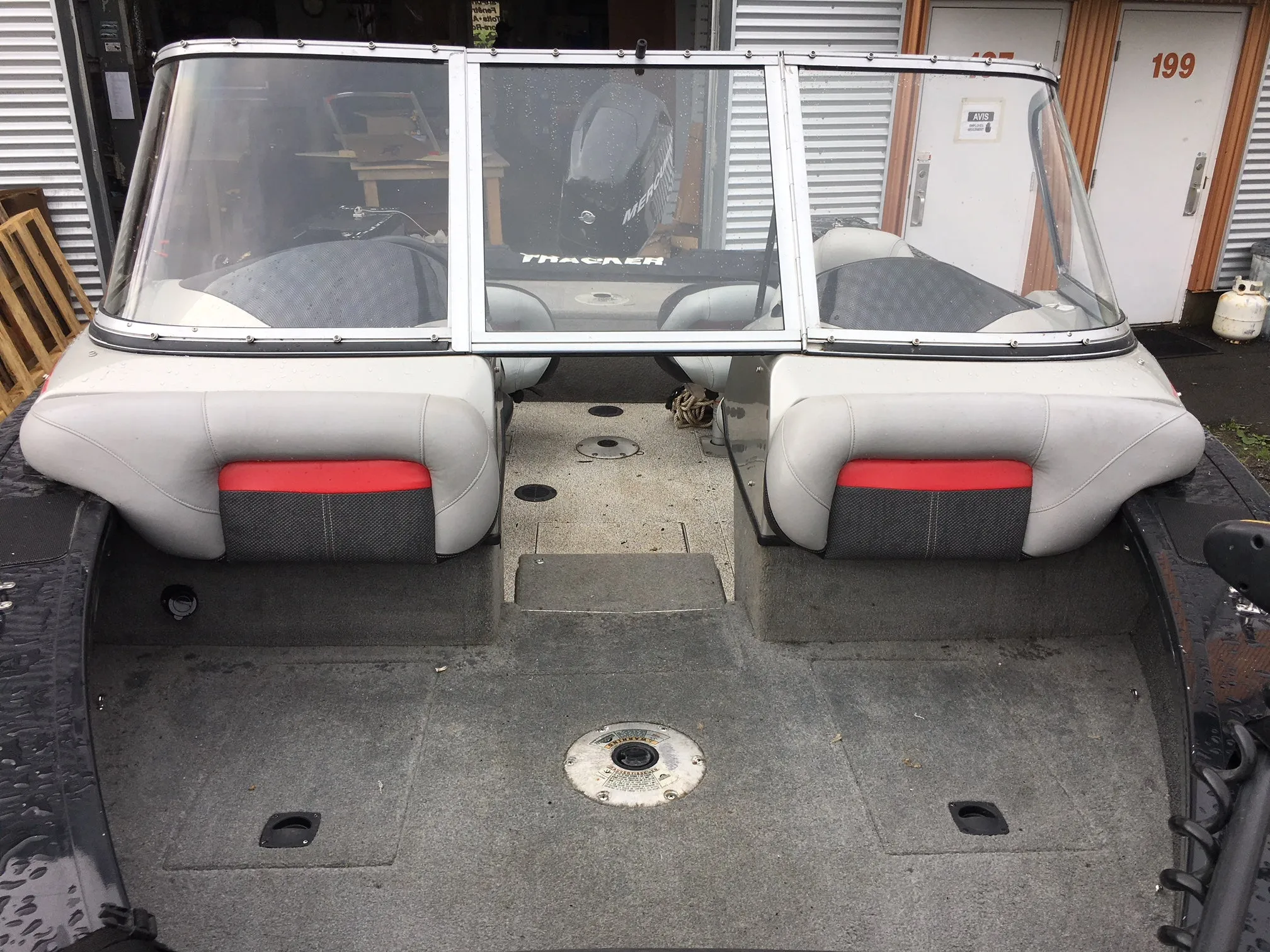 Tracker Curved Glass Boat Windshield Repair