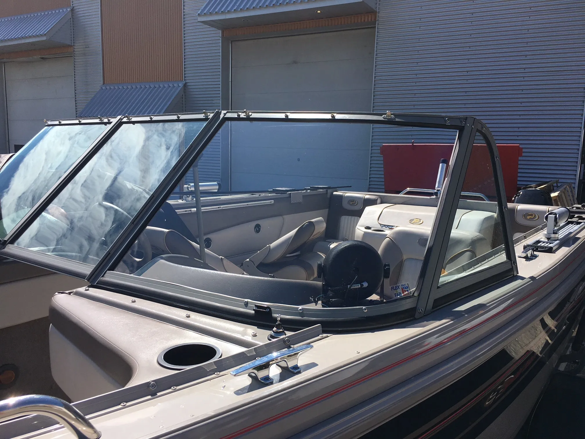 Tracker Curved Glass Boat Windshield Repair