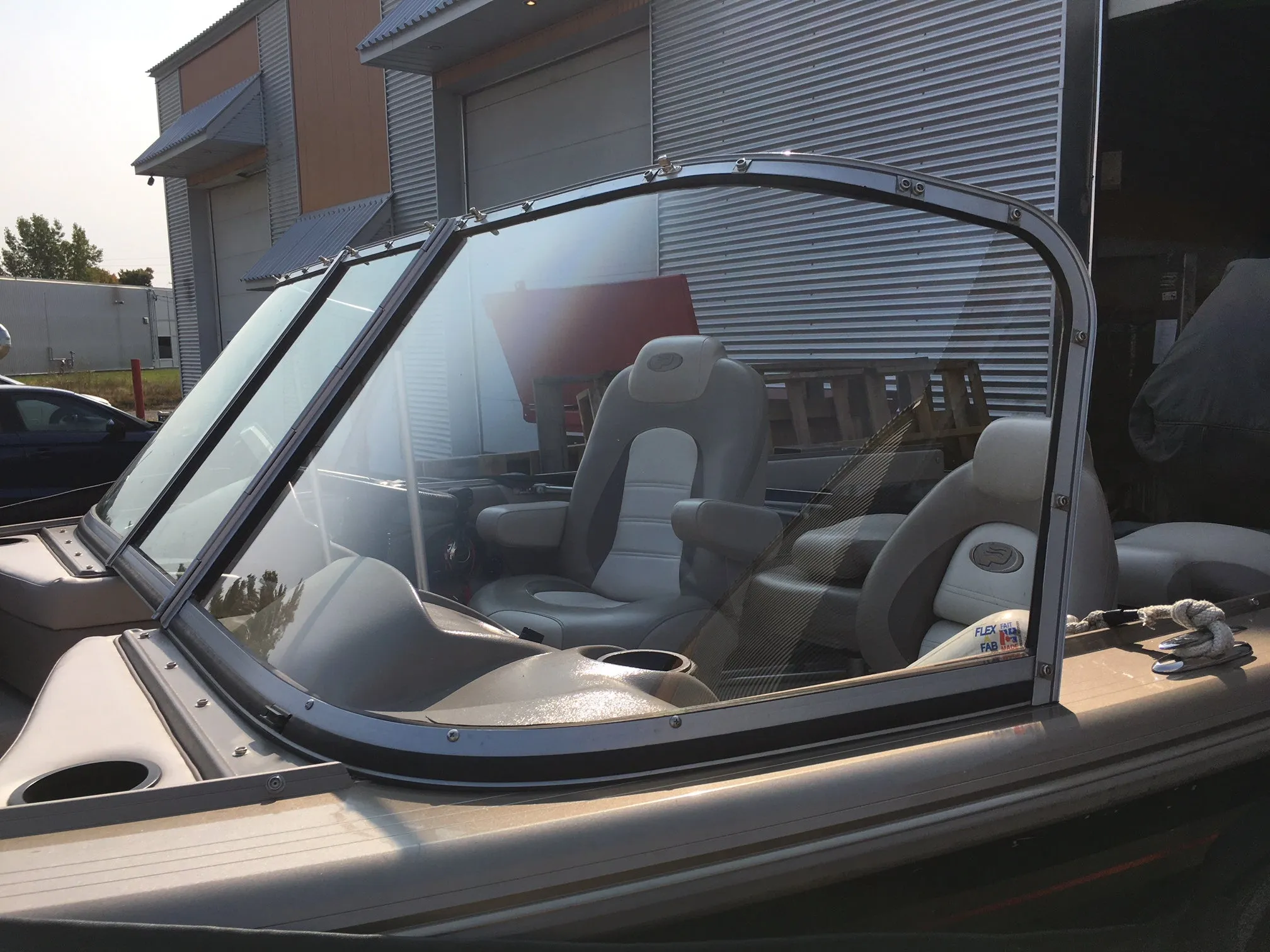Tracker Curved Glass Boat Windshield Repair