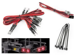 Traxxas wire harness, LED lights/ zip ties (8) (fits #10350 boat trailer) (10349)