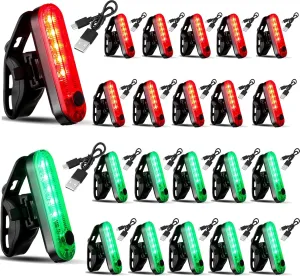 Treela 24 Pieces Kayak Navigation Lights Battery Powered Kayak Lights for Night Waterproof Boat Stern Lights Safety Paddle Board Lights LED Night Fishing Lights for Pontoon Boat, Dinghy