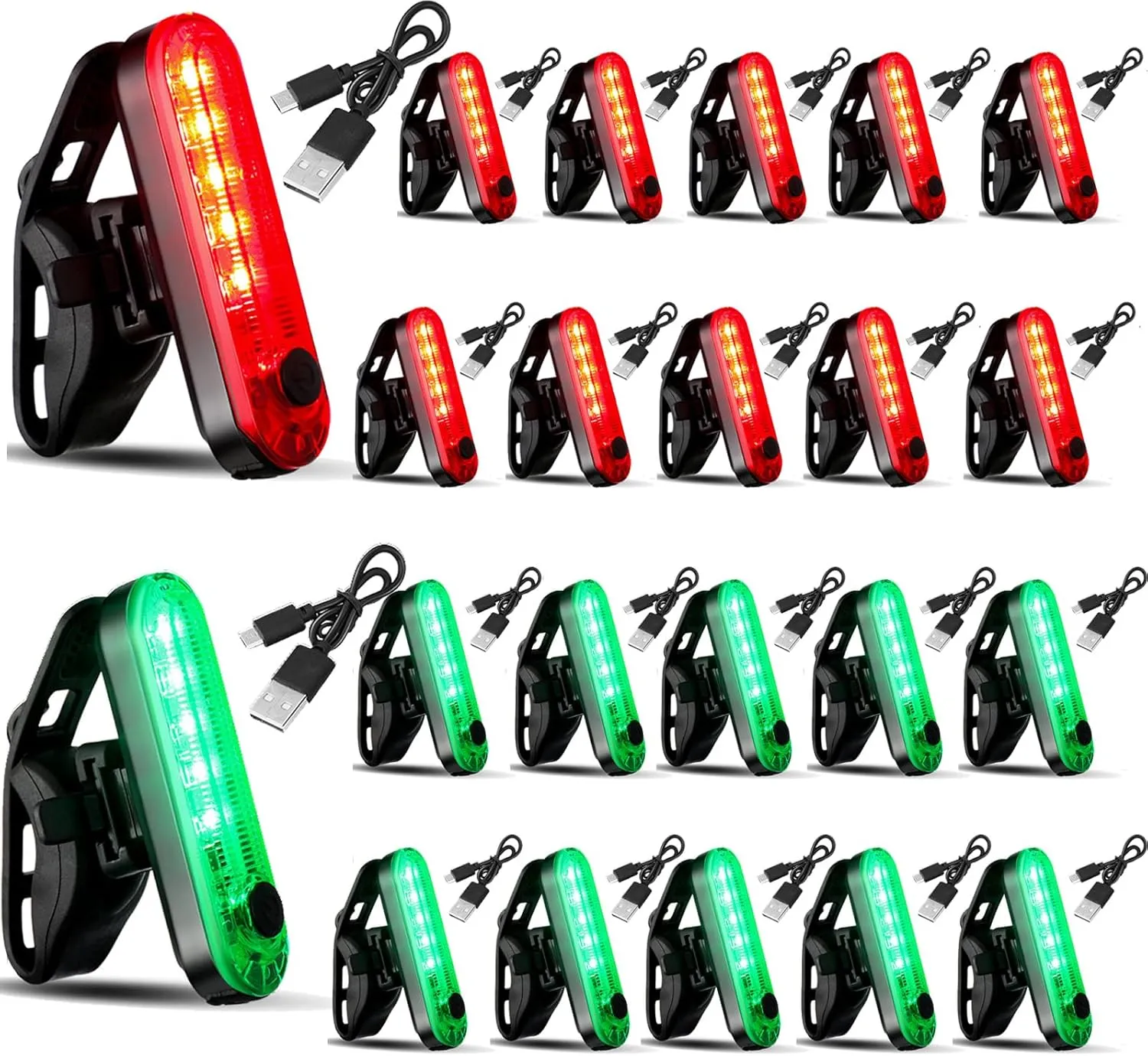 Treela 24 Pieces Kayak Navigation Lights Battery Powered Kayak Lights for Night Waterproof Boat Stern Lights Safety Paddle Board Lights LED Night Fishing Lights for Pontoon Boat, Dinghy