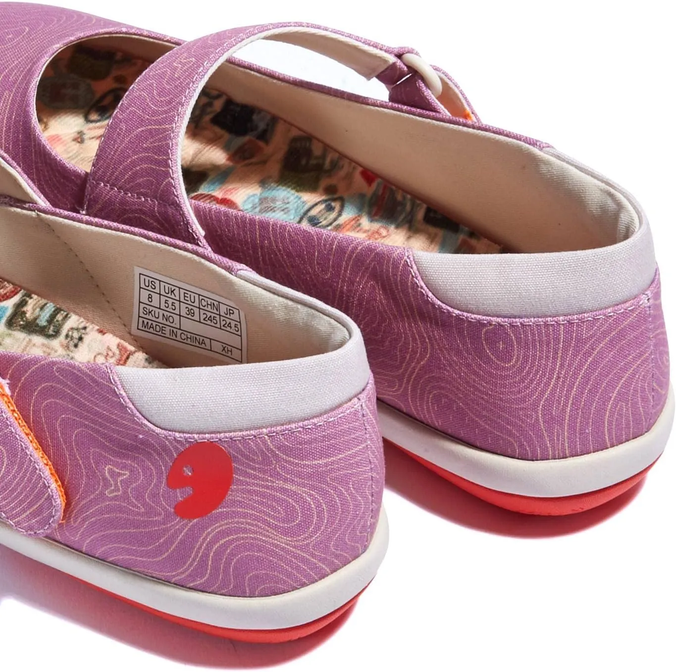 UIN Women's Mary Jane Flats Slip On Round Toe Casual Lightweight Comfortable Art Painted Travel Shoes Illites Ⅲ