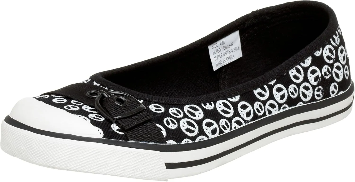 UNIONBAY Little Kid/Big Kid Mixed Peace Sneaker,Black,10.5 M US Little Kid