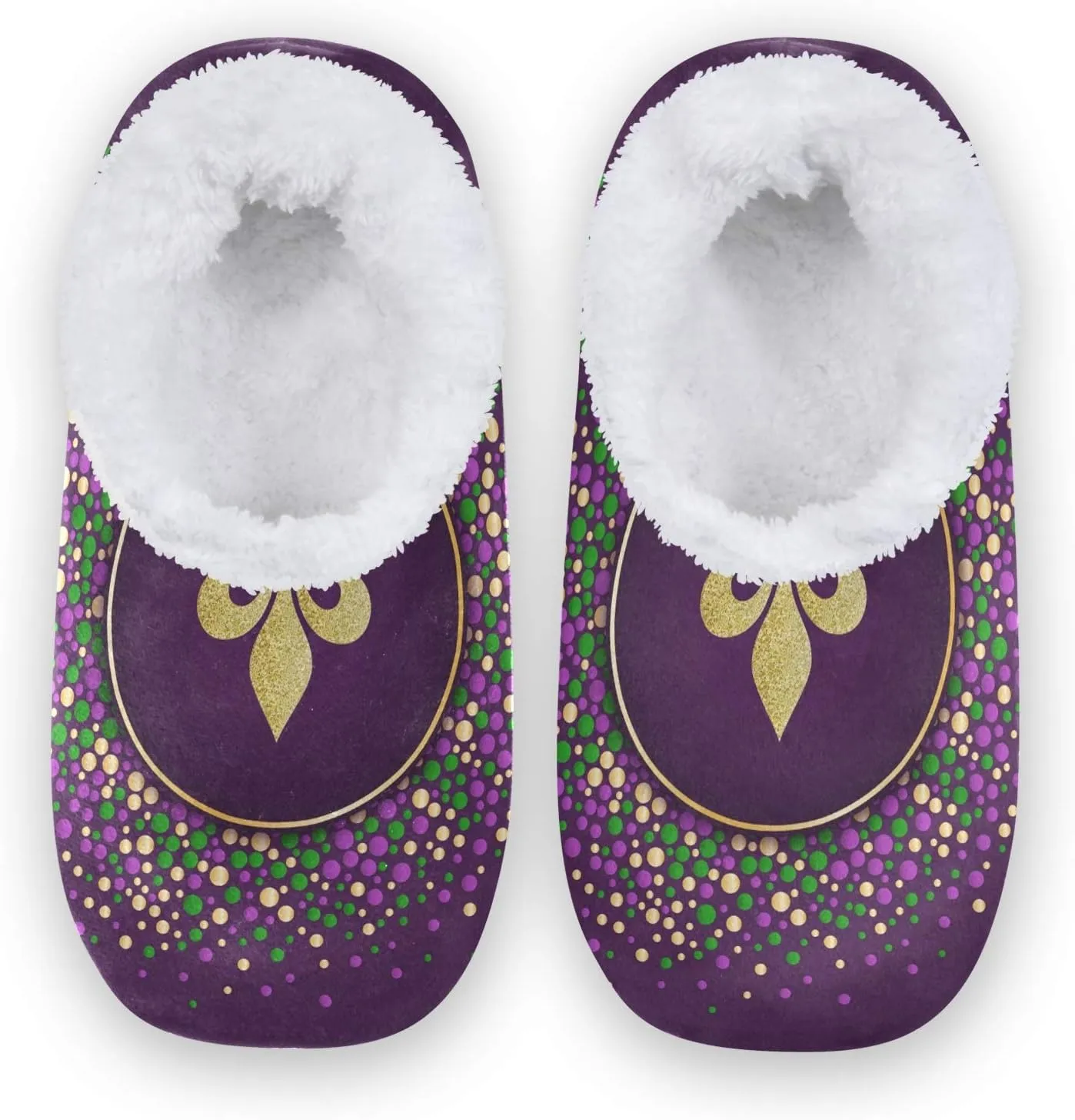 Unisex Fuzzy House Slippers Memory Foam Warm Slip Shoes Fur Lining M-XXL