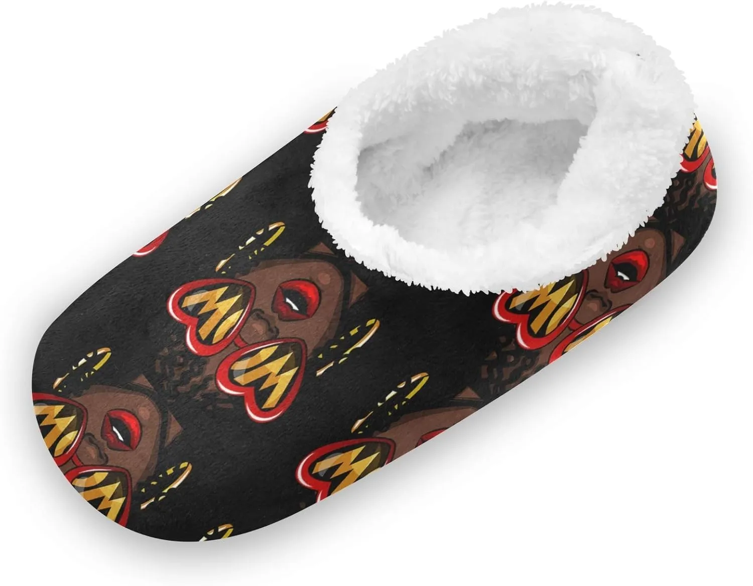 Unisex Fuzzy House Slippers Memory Foam Warm Slip Shoes Fur Lining M-XXL