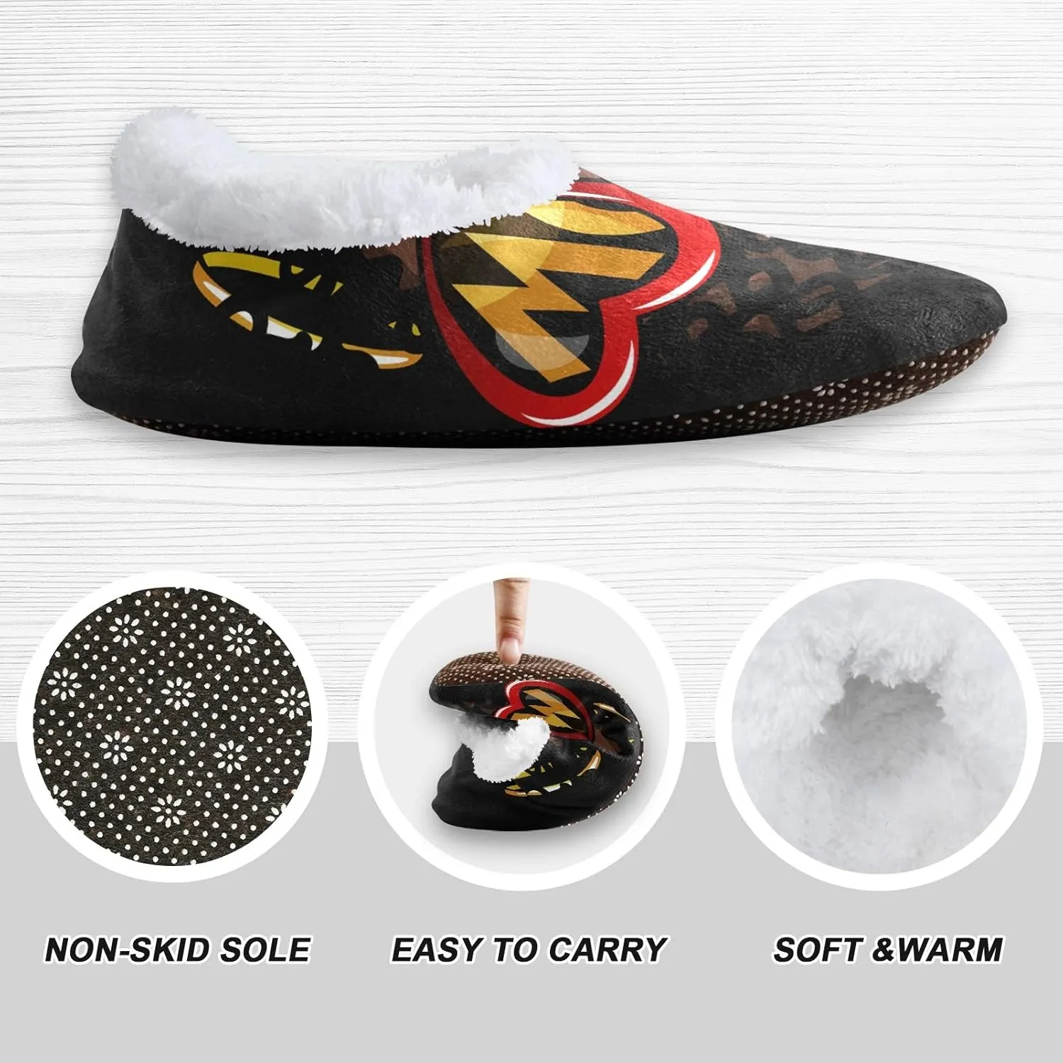 Unisex Fuzzy House Slippers Memory Foam Warm Slip Shoes Fur Lining M-XXL