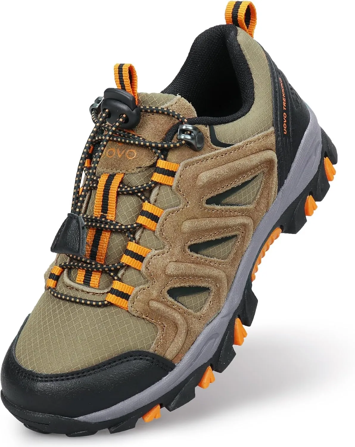 UOVO Boys Girls Hiking Shoes Kids Waterproof Running Trail Fashion Sneakers Breathable Lightweight Non-Slip Outdoor Walking Sports Shoe(Little/Big Kids)
