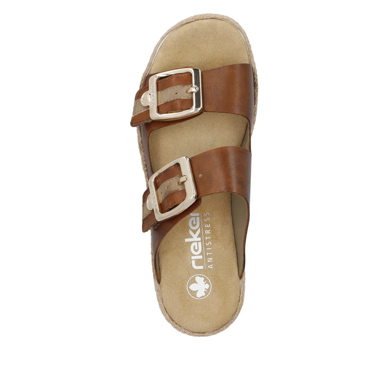 V7955-24 - Rich Tan Buckle Sandal- Rieker