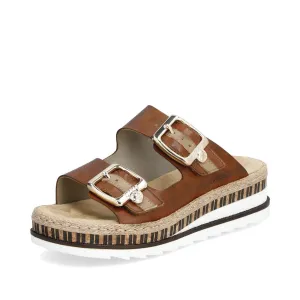 V7955-24 - Rich Tan Buckle Sandal- Rieker