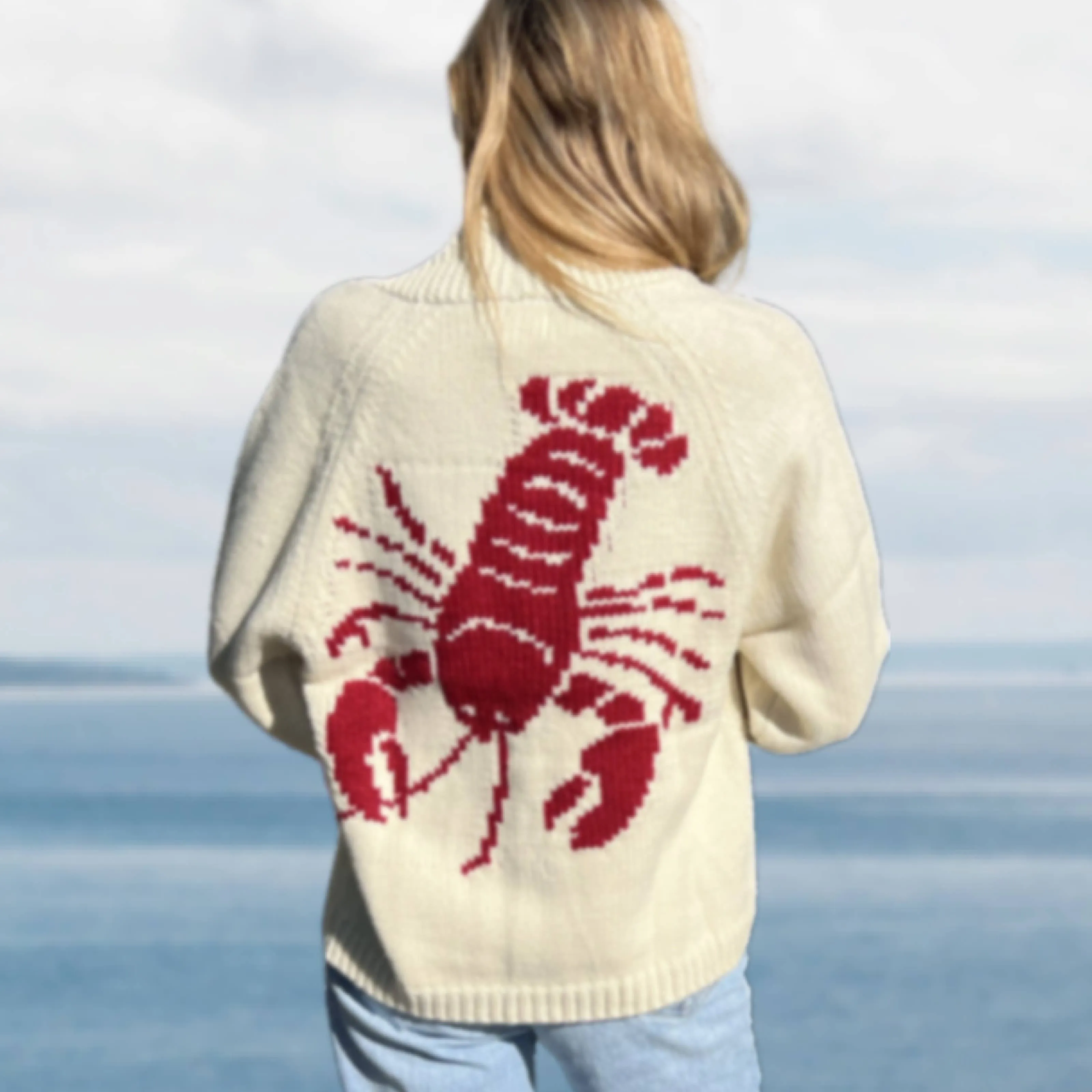 Varsity Chunky Lobster Cardigan