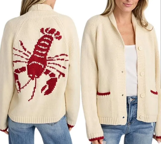 Varsity Chunky Lobster Cardigan