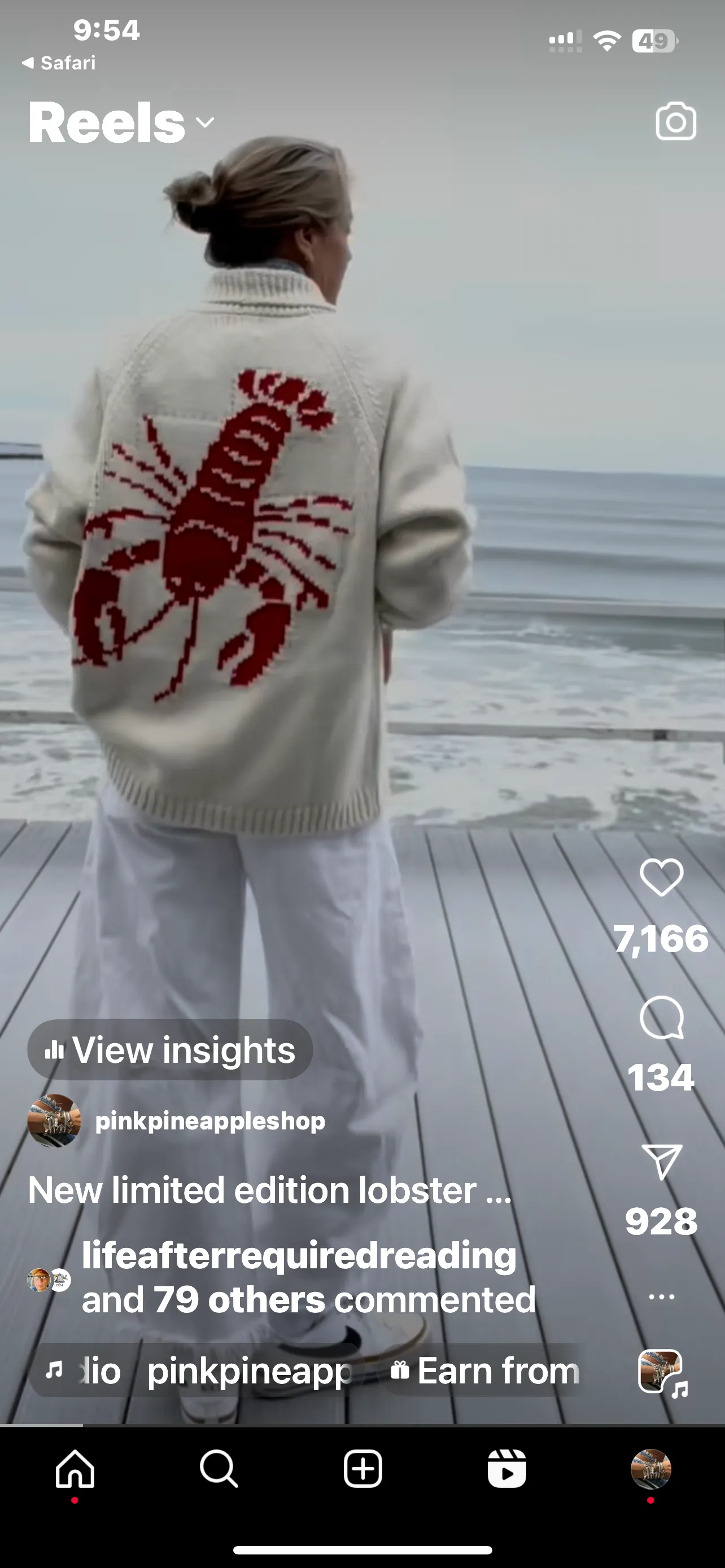 Varsity Chunky Lobster Cardigan
