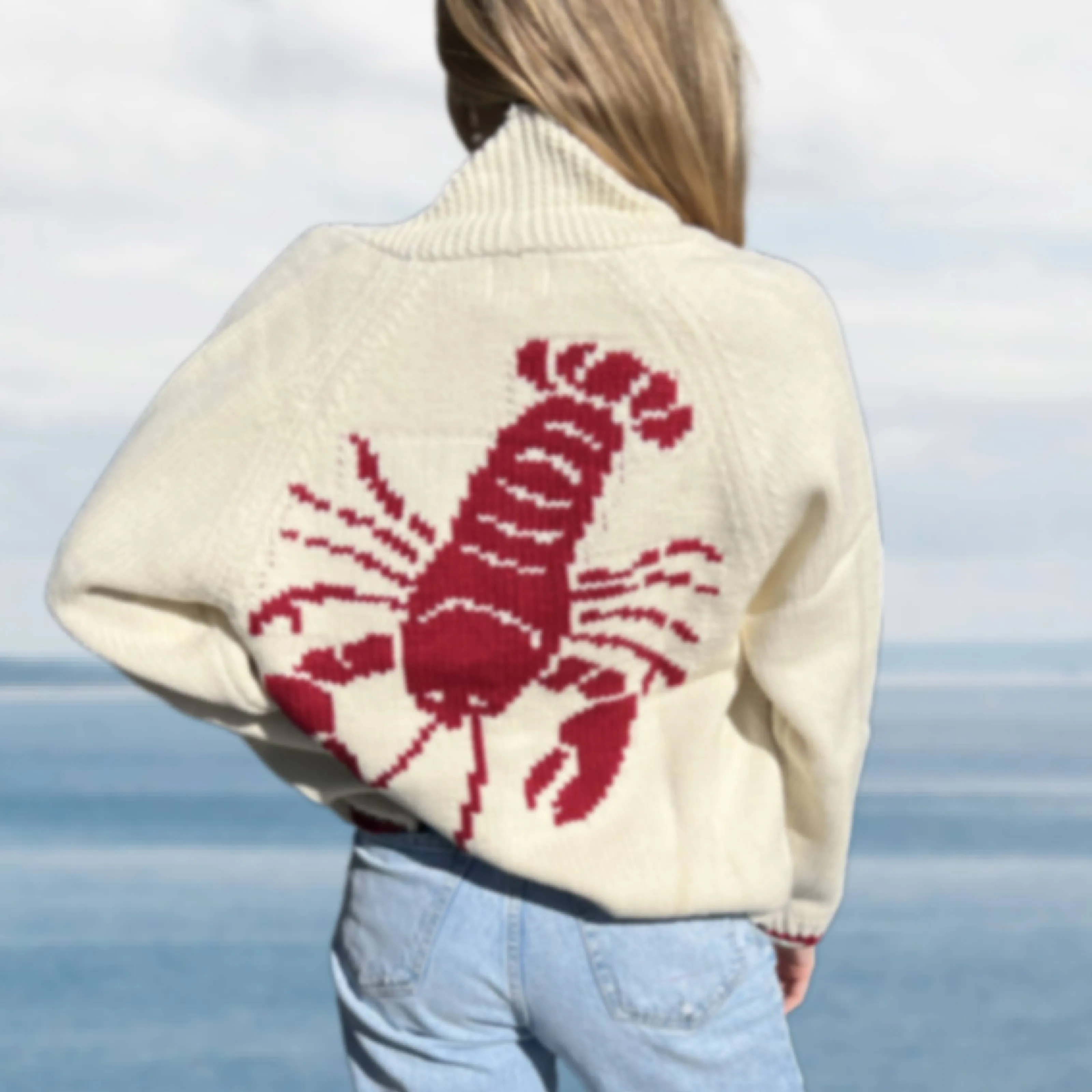 Varsity Chunky Lobster Cardigan