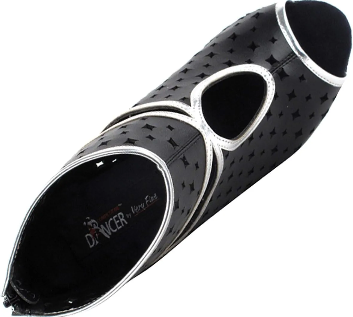 Very Fine Women's Salsa Ballroom Tango Dance Shoes CD3022 Bundle with Shoe Brush 3"
