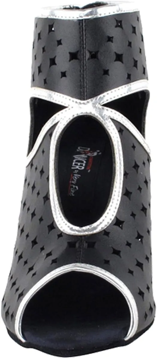 Very Fine Women's Salsa Ballroom Tango Dance Shoes CD3022 Bundle with Shoe Brush 3"