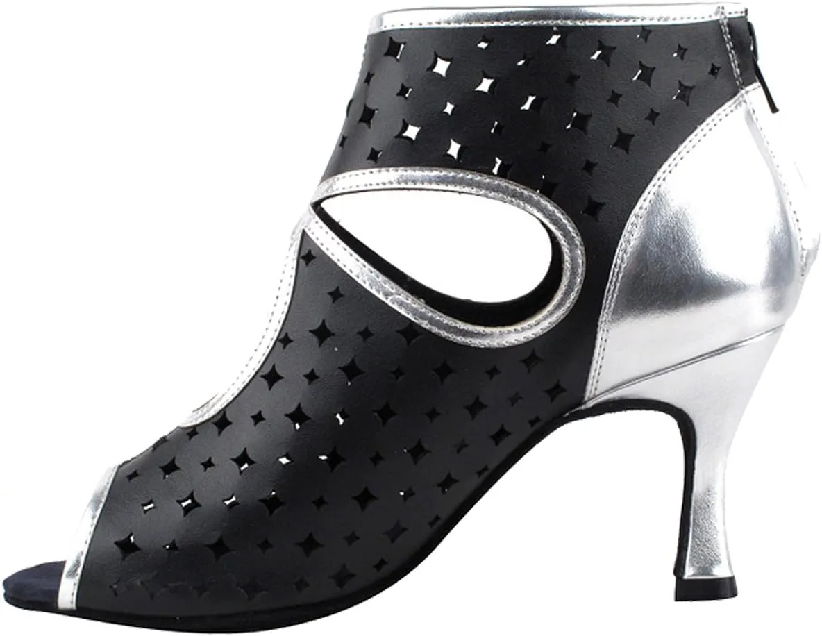 Very Fine Women's Salsa Ballroom Tango Dance Shoes CD3022 Bundle with Shoe Brush 3"