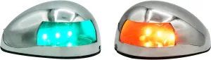 Vinland Marine LED Navigation Lights, 304 Stainless Steel 3.2" x 2.4", LED Marine Running Lights for Boats, Green & Red Navigation Light, Bow Lights for Boats LED Boat Navigation Lights