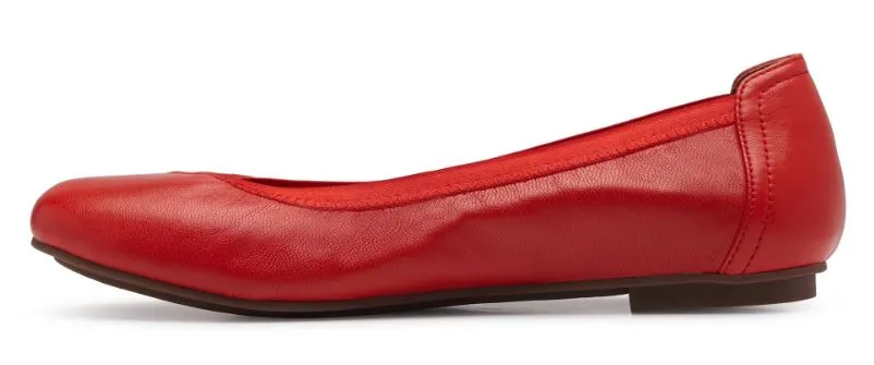 Vionic Cherry Red Caroll Womens Comfort Ballet Flat