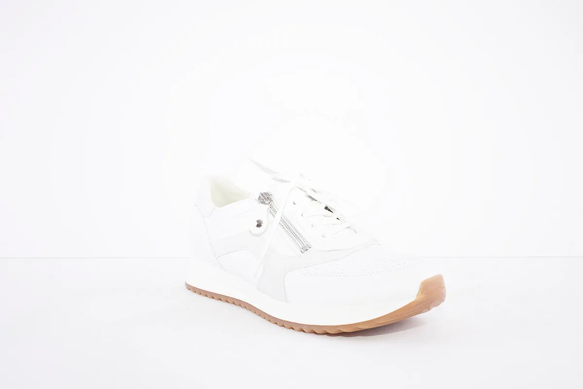 WALDLAUFER - 752003 300 VICKY-LACED/ZIP COMFORT SHOE-H WIDTH - WHITE