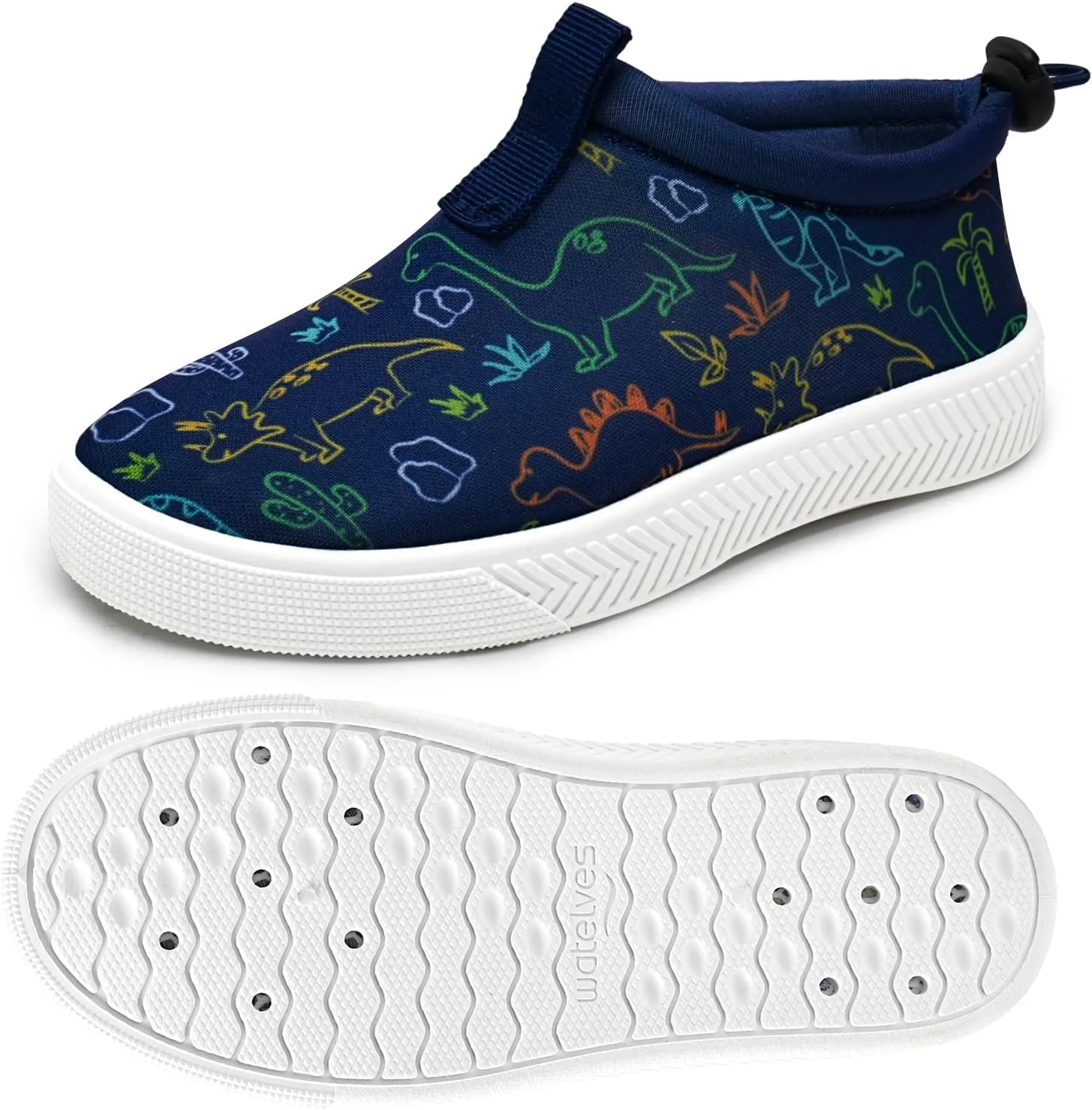 WateLves Toddler Water Shoes Kids Boys and Girls Quick Dry Water Sneakers Slip On Aqua Swim Shoes for Beach Daily Walking