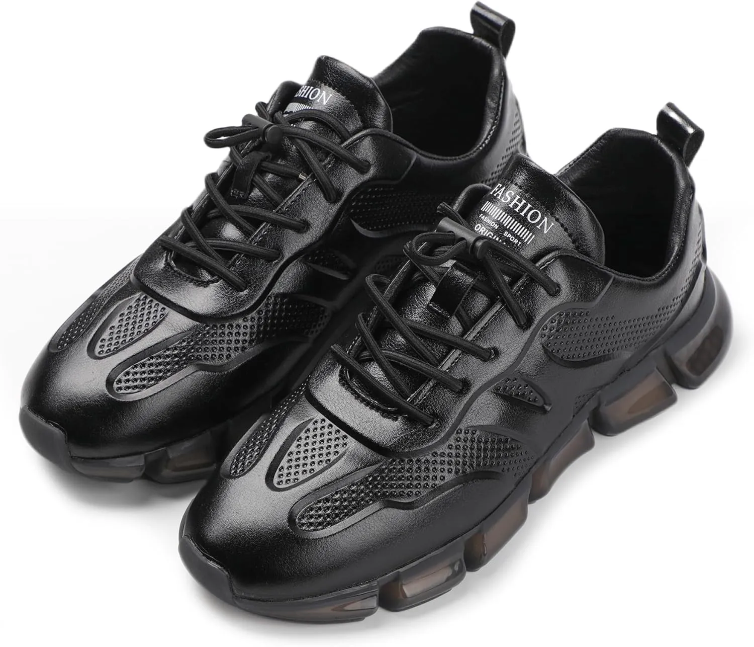 Welford Men’s Fashion Sneaker Classic Leather Casual Shoes Slip On Business Walking Shoes