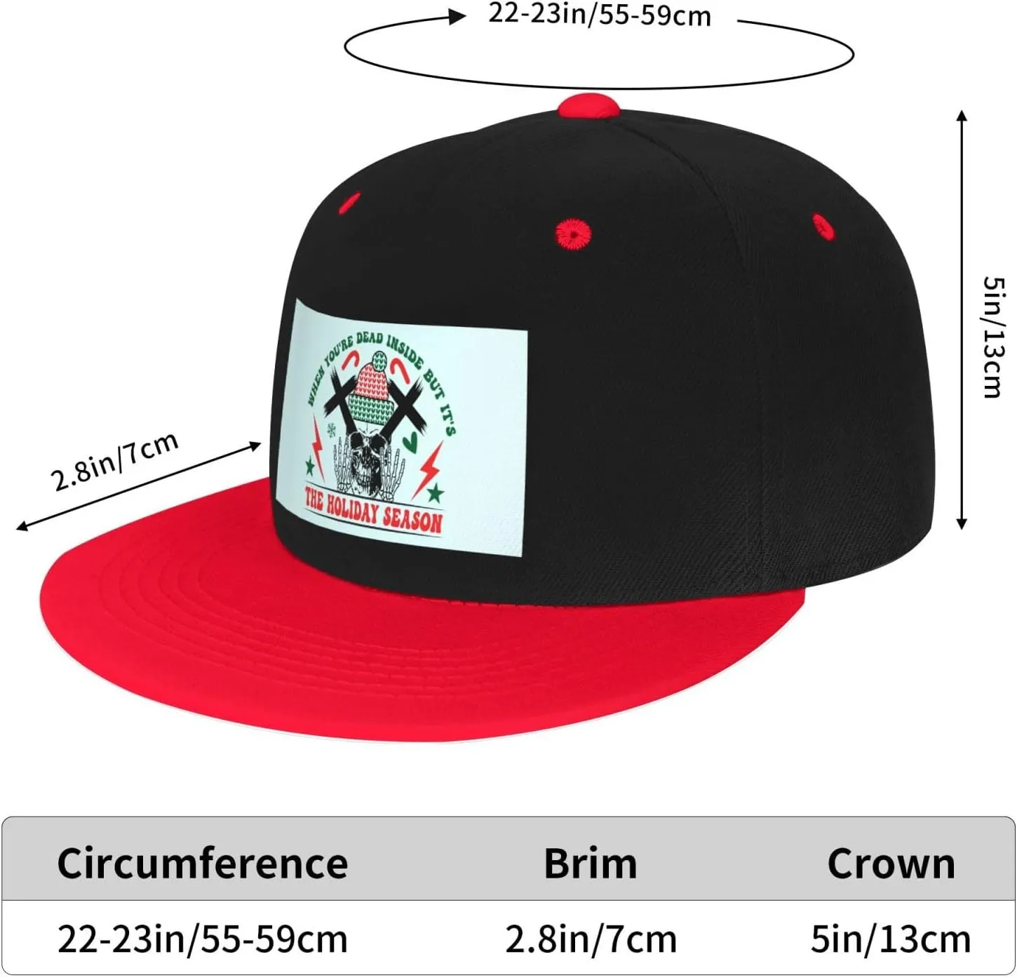 Whem Youre Dead Inside But It S The Holiday Season Baseball Cap Snapback Hats for Men Trucker Hat Flat Brim Hats