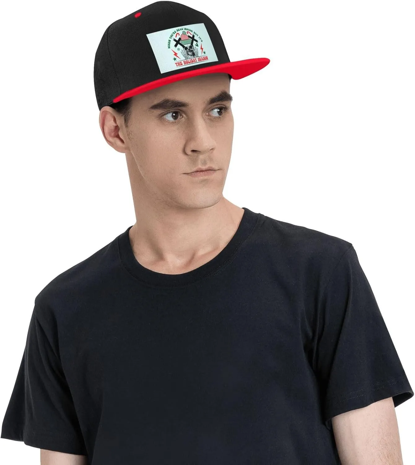 Whem Youre Dead Inside But It S The Holiday Season Baseball Cap Snapback Hats for Men Trucker Hat Flat Brim Hats