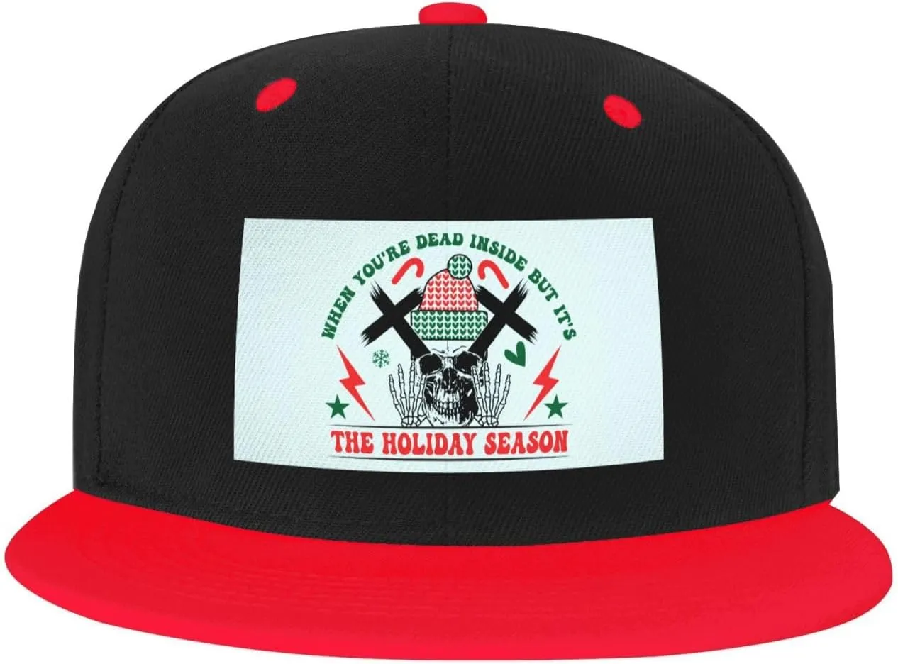 Whem Youre Dead Inside But It S The Holiday Season Baseball Cap Snapback Hats for Men Trucker Hat Flat Brim Hats