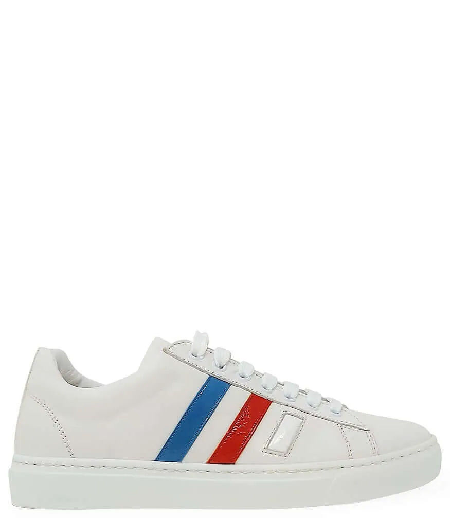 White Leather 3 Stripe Mens Sneaker