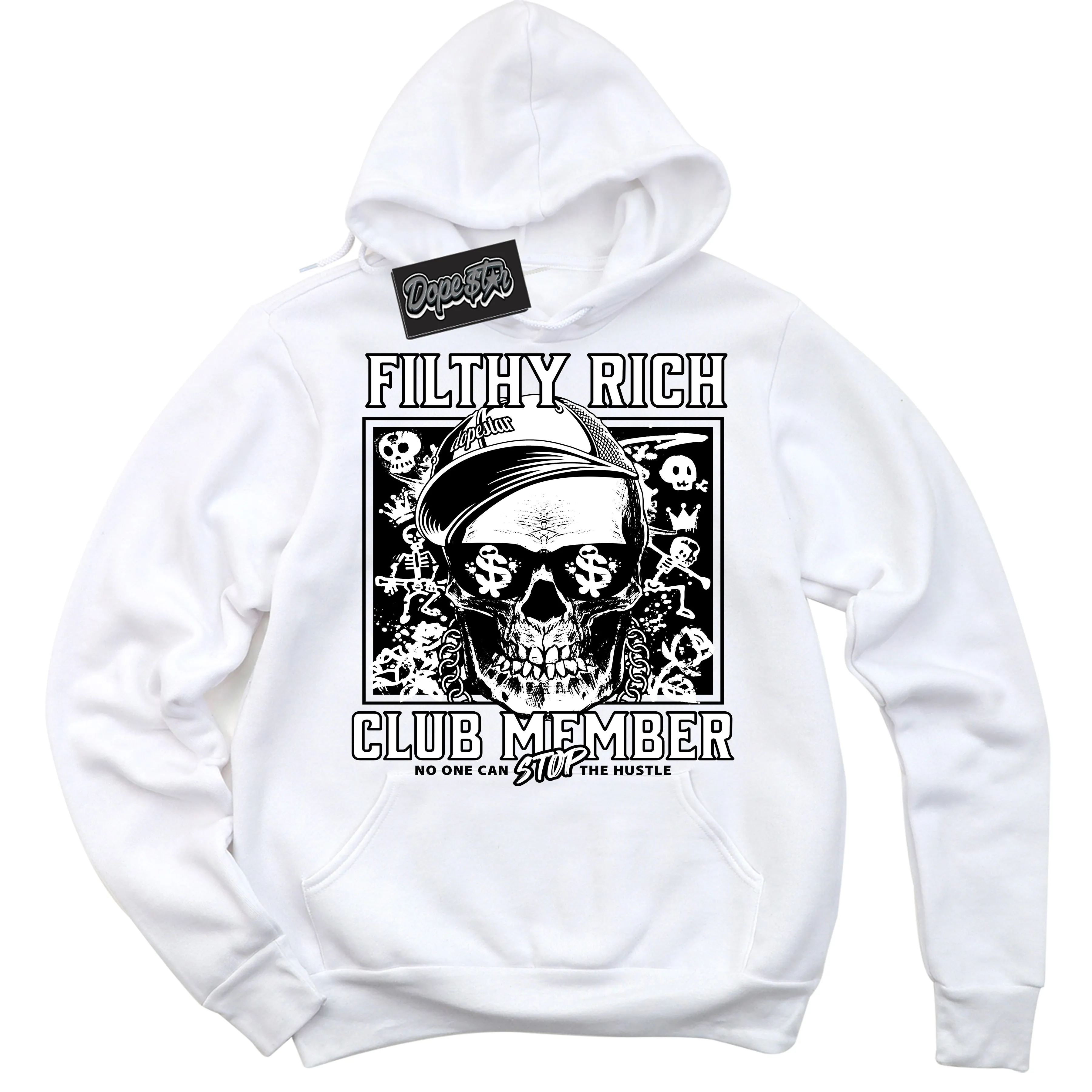 White Thunder 4s Sneaker Hoodie Filthy Rich Graphic