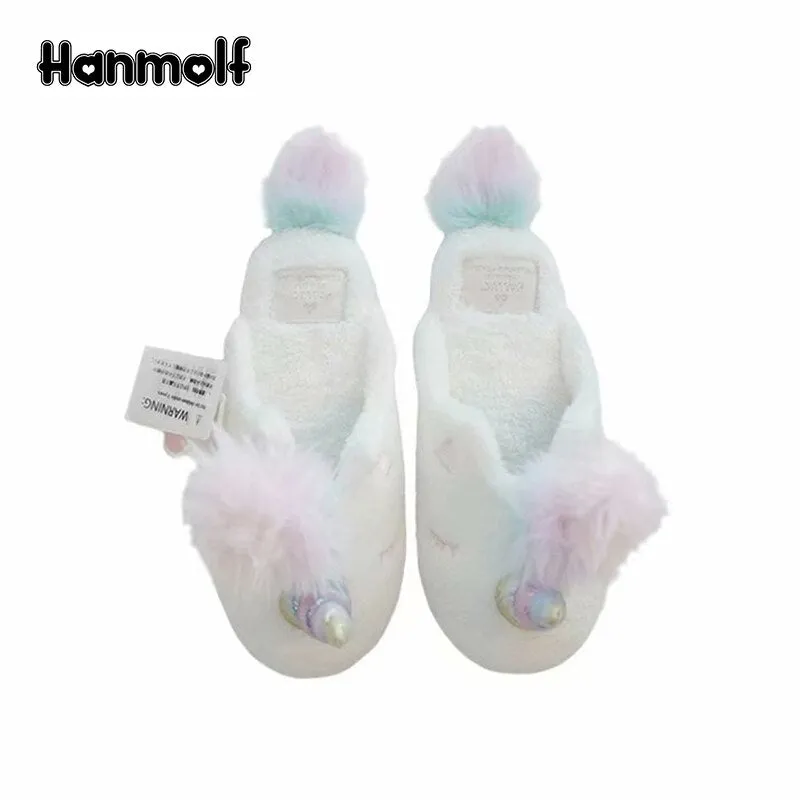 White Unicorn Mule Slippers