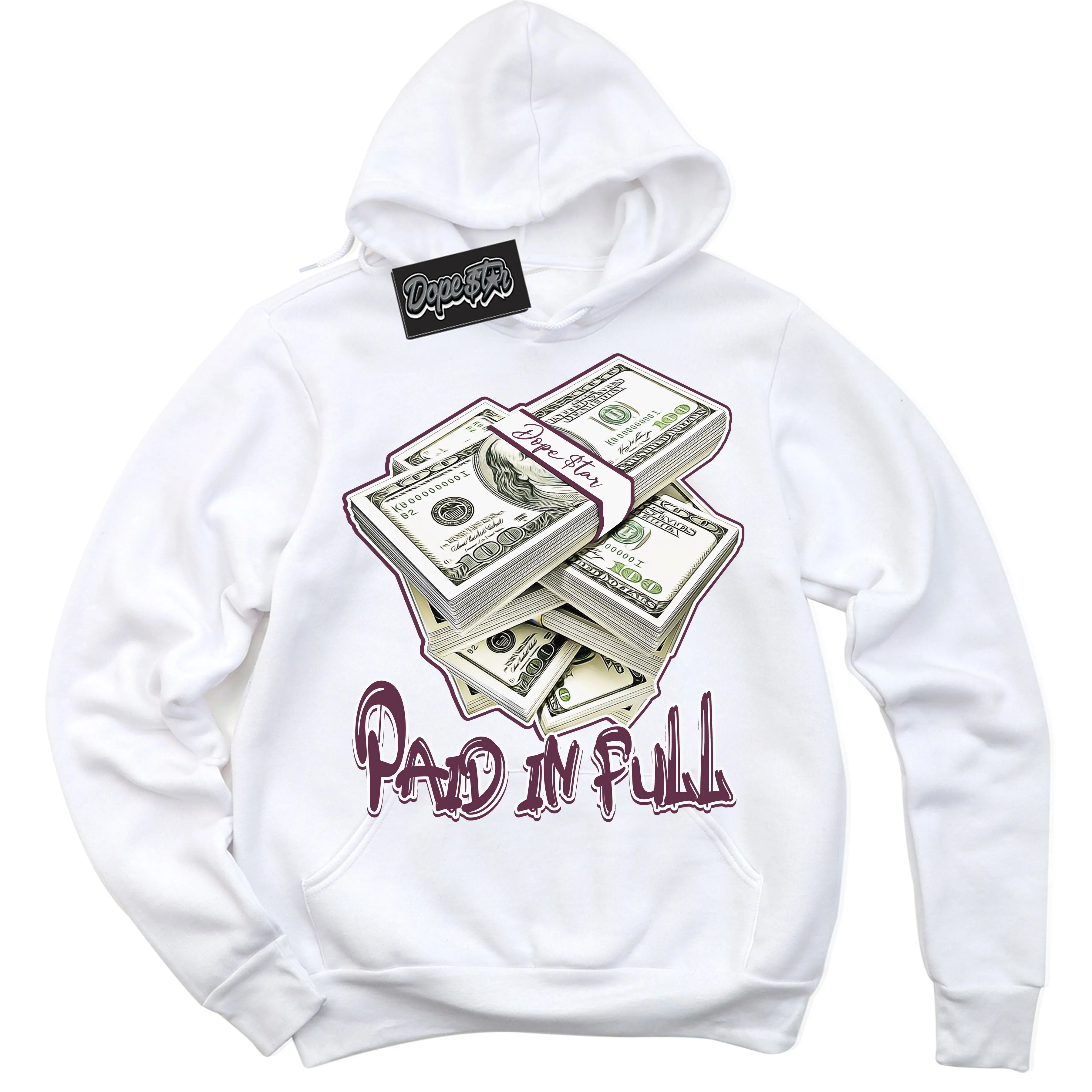 White Viotech Dunks Sneaker Hoodie Paid In Full Graphic