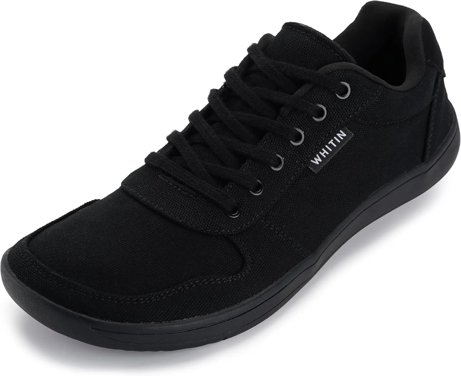 WHITIN Men's Wide Barefoot Shoes | Stylish Canvas Minimalist Sneakers | Zero Drop Sole