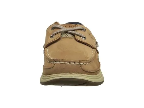 WKG Lanyard Boat Shoe, Dark TAN/Navy, 1 Wide US Unisex Big_Kid