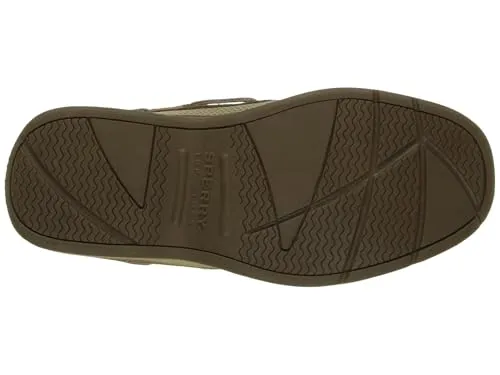 WKG Lanyard Boat Shoe, Dark TAN/Navy, 1 Wide US Unisex Big_Kid