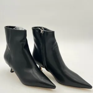 Women Fashion Pointed Toe Ankle Booties Low Kitten Mid High Heel Office