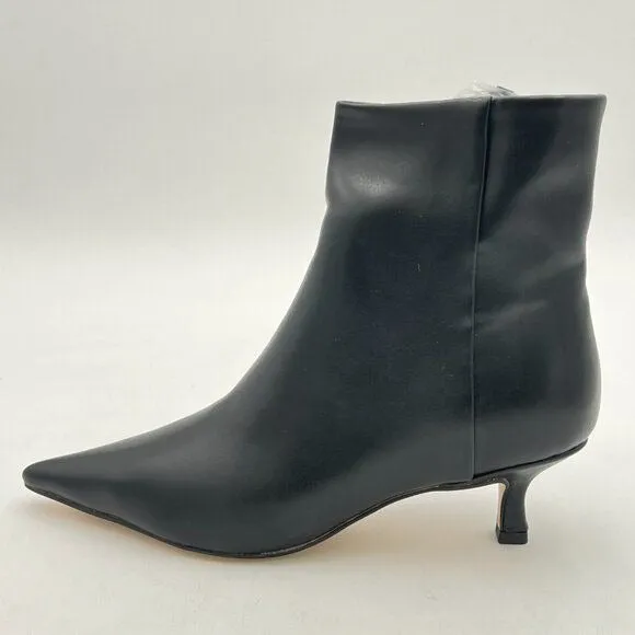Women Fashion Pointed Toe Ankle Booties Low Kitten Mid High Heel Office