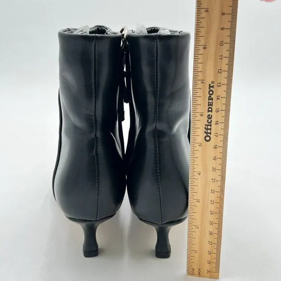 Women Fashion Pointed Toe Ankle Booties Low Kitten Mid High Heel Office
