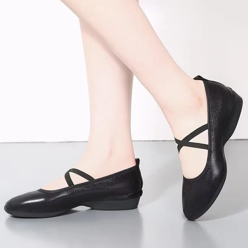 Women Low Heel Fashion Dance Shoes for Walking Yoga Ballet Exercise