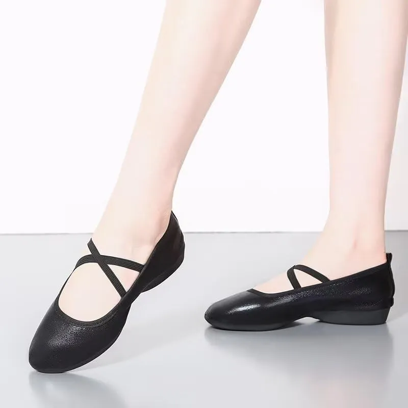 Women Low Heel Fashion Dance Shoes for Walking Yoga Ballet Exercise