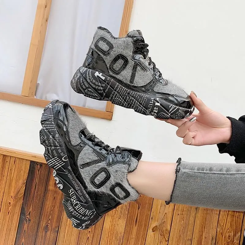 women nevada furry chunky sneaker – trendy, cozy and durable | nevada™