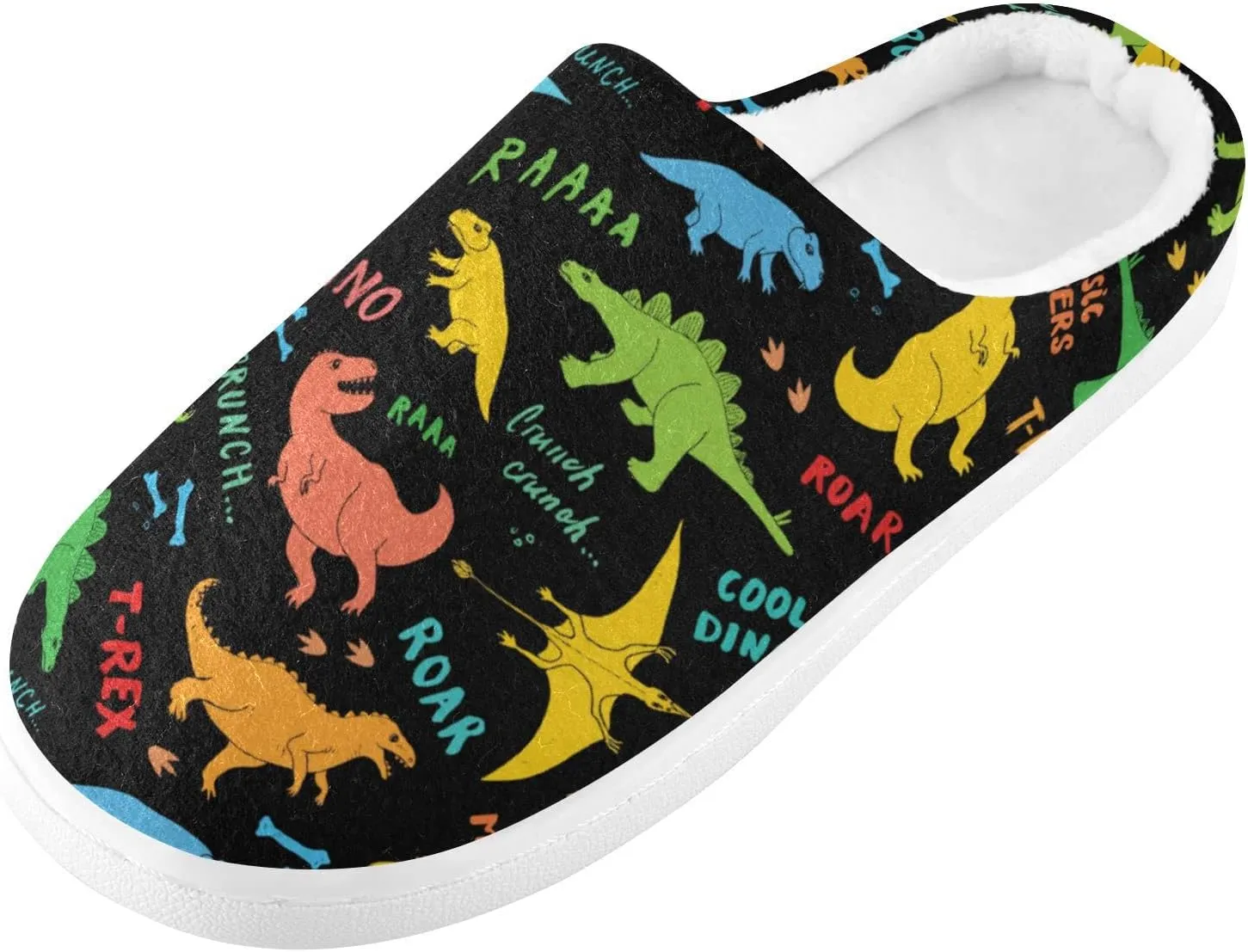 Women's and Men's Fuzzy House Slippers Cozy Memory Foam Slippers Indoor Outdoor Warm Nonslip Family Slippers