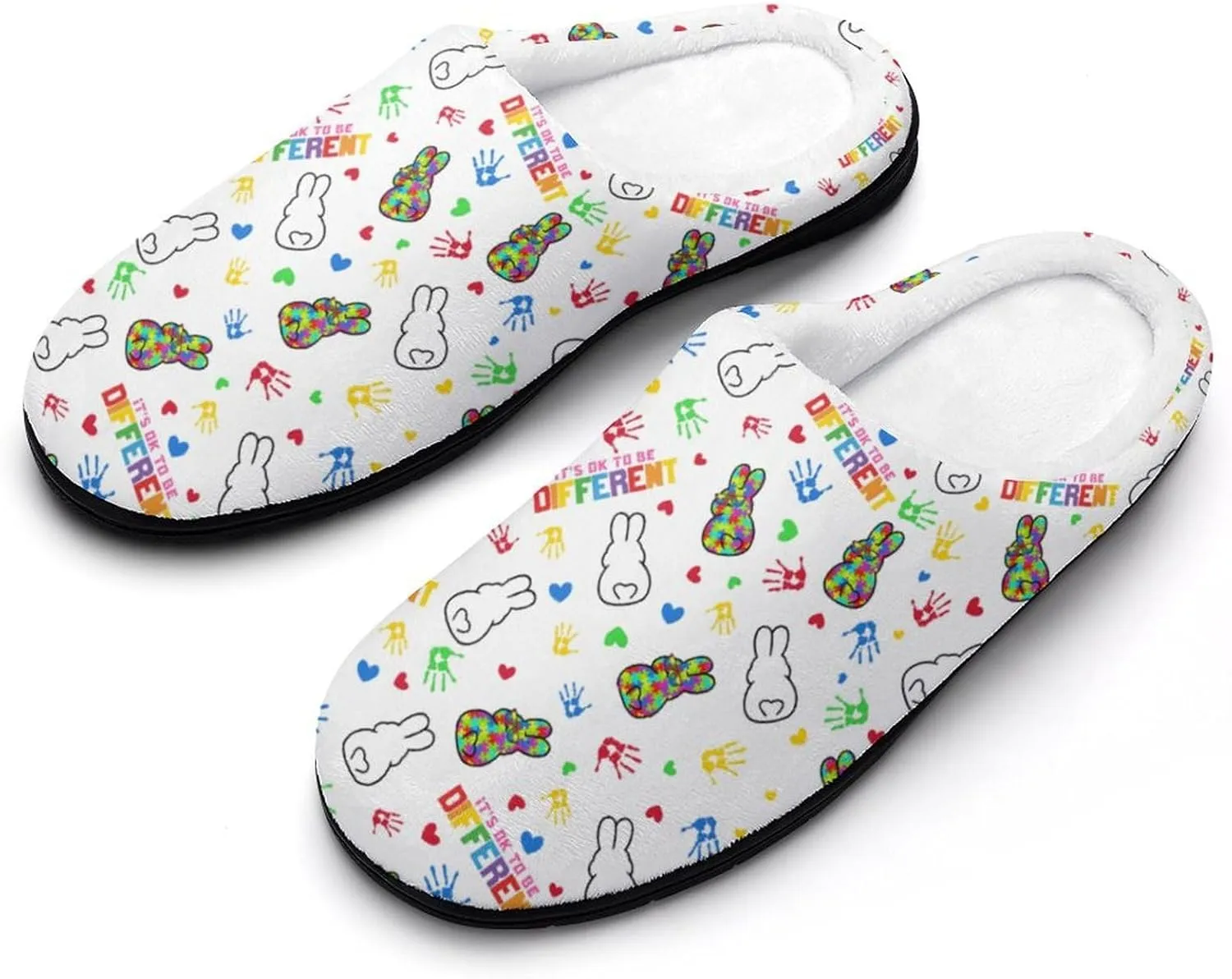 Womens Clog Slippers Comfy Bedroom Slip-On Shoes Ladies Halloween Slippers Warm Cotton House Slippers Indoor Outdoor