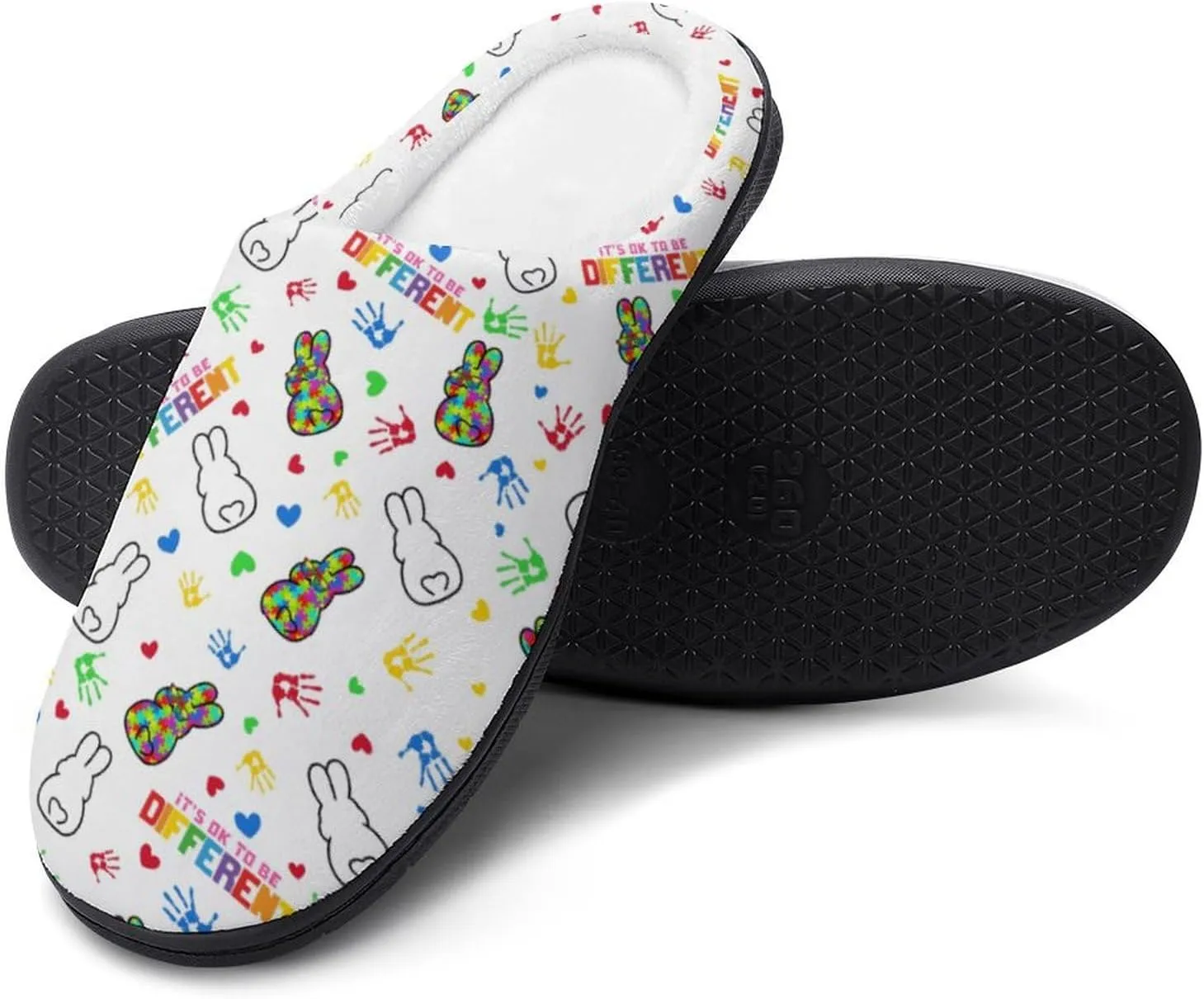 Womens Clog Slippers Comfy Bedroom Slip-On Shoes Ladies Halloween Slippers Warm Cotton House Slippers Indoor Outdoor