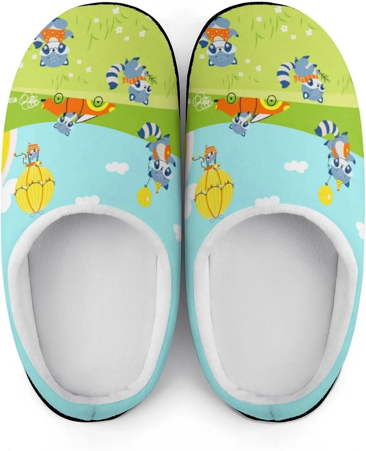 Womens Clog Slippers Comfy Bedroom Slip-On Shoes Men's Halloween Slippers Warm Cotton House Slippers Indoor Outdoor