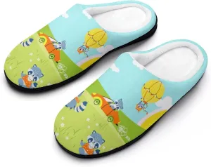 Womens Clog Slippers Comfy Bedroom Slip-On Shoes Men's Halloween Slippers Warm Cotton House Slippers Indoor Outdoor