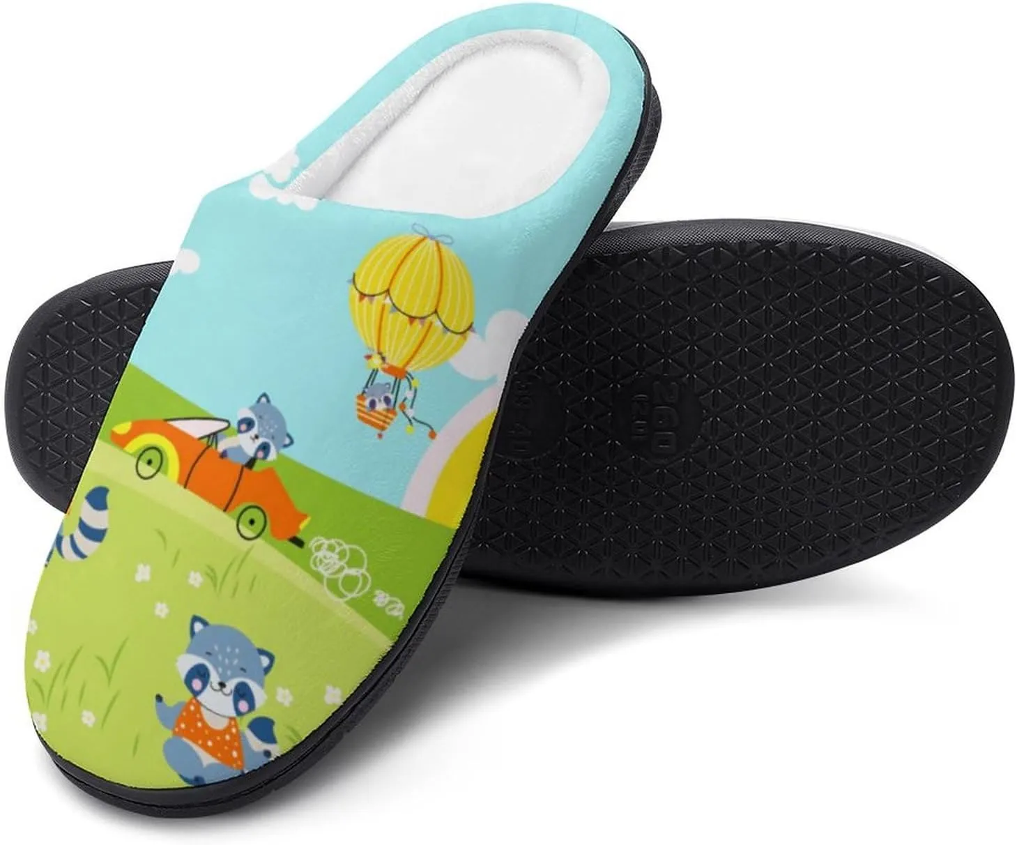 Womens Clog Slippers Comfy Bedroom Slip-On Shoes Men's Halloween Slippers Warm Cotton House Slippers Indoor Outdoor