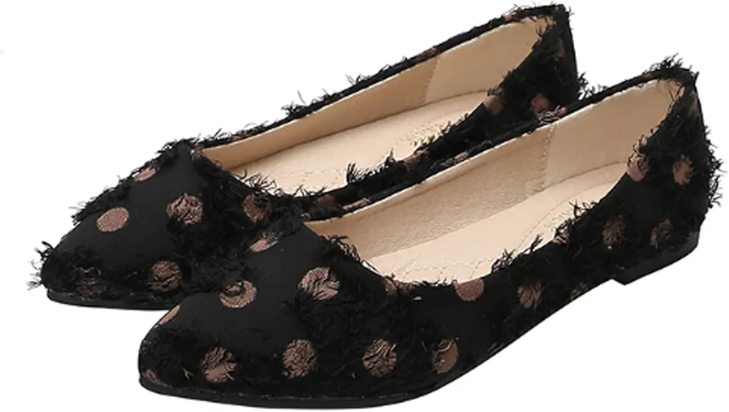 Women's Fashion Pointed Toe Ballets Flat Shoes Casual Simple Slip on Walking Driving Shoes
