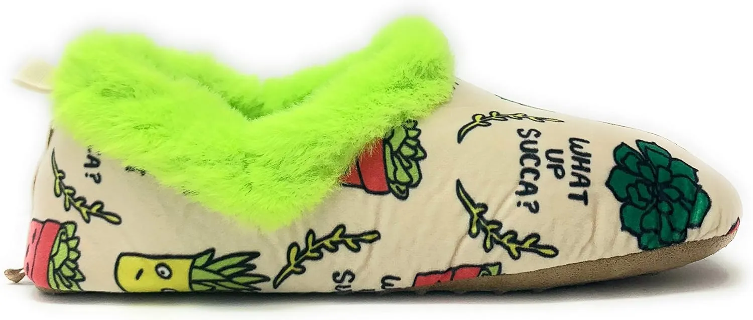 Women's Fuzzy Plush Non-Slip Slippers, Warm Comfy Cozy House Slippers, Fleece Lined Indoor Shoes